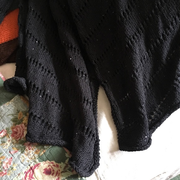 SPLENDID Black Cardigan Sweater w/sequins - L NWT - Picture 5 of 6